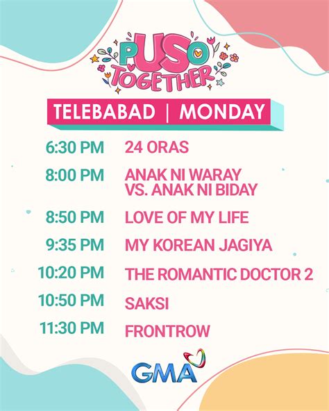 GMA Network Program Schedule .